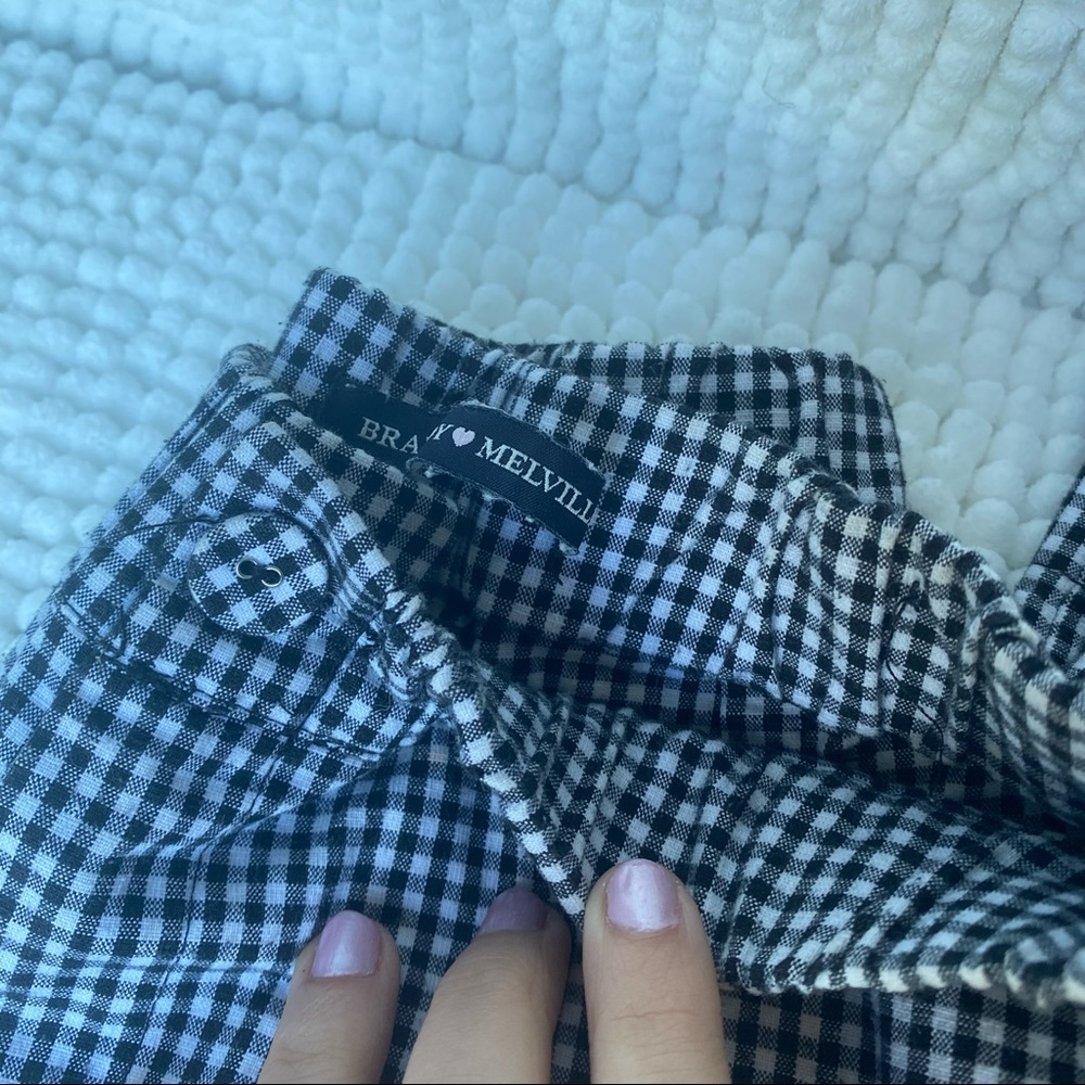 brandy melville houndstooth plaid pants tilden